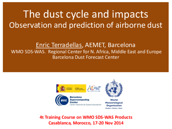 (PDF) The dust cycle and impacts: observation and prediction of ...