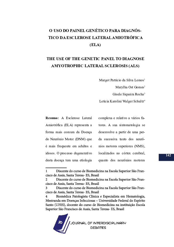 (PDF) The Use of the Genetic Panel to Diagnose Amyotrophic Lateral ...
