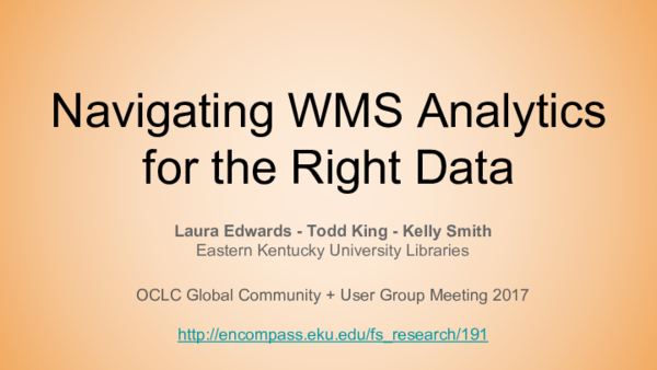 (PDF) Navigating WMS Analytics for the Right Data