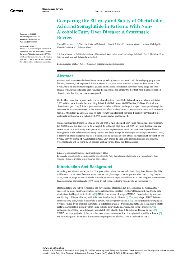 (PDF) Comparing the Efficacy and Safety of Obeticholic Acid and ...