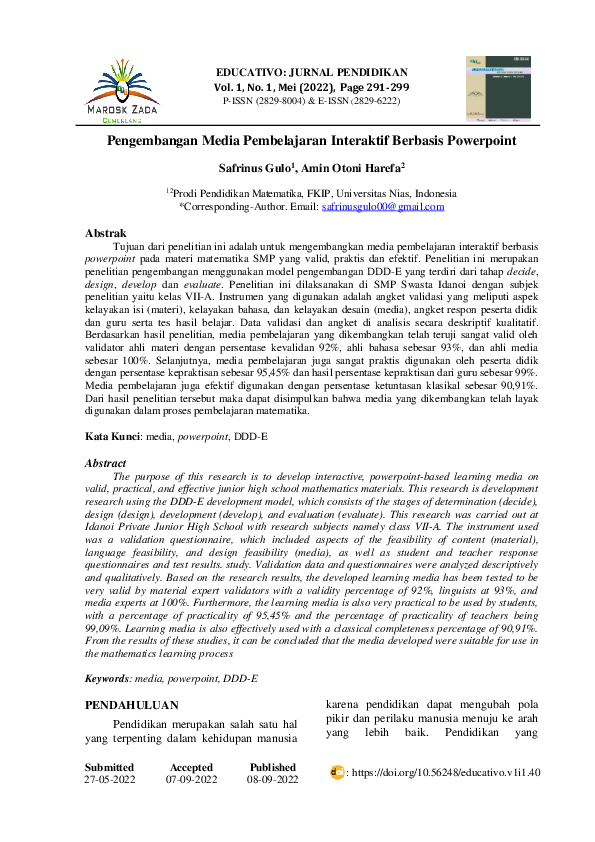 (PDF) Pengembangan Media Pembelajaran Interaktif Berbasis Powerpoint