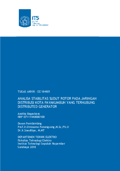 (PDF) Analisa Stabilitas Sudut Rotor Pada Jaringan Distribusi Kota ...