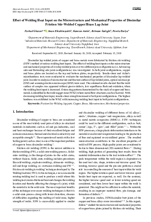 (PDF) Effect of Welding Heat Input on the Microstructure and Mechanical ...