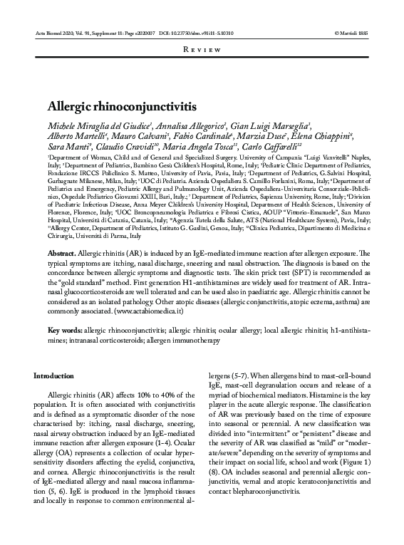 (PDF) Allergic rhinoconjunctivitis