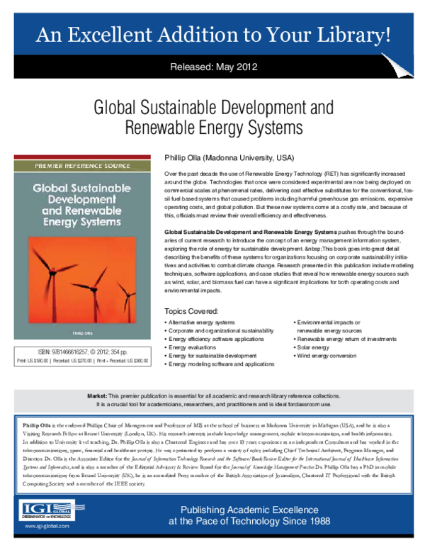 (PDF) Global Sustainable Development and Renewable Energy Systems