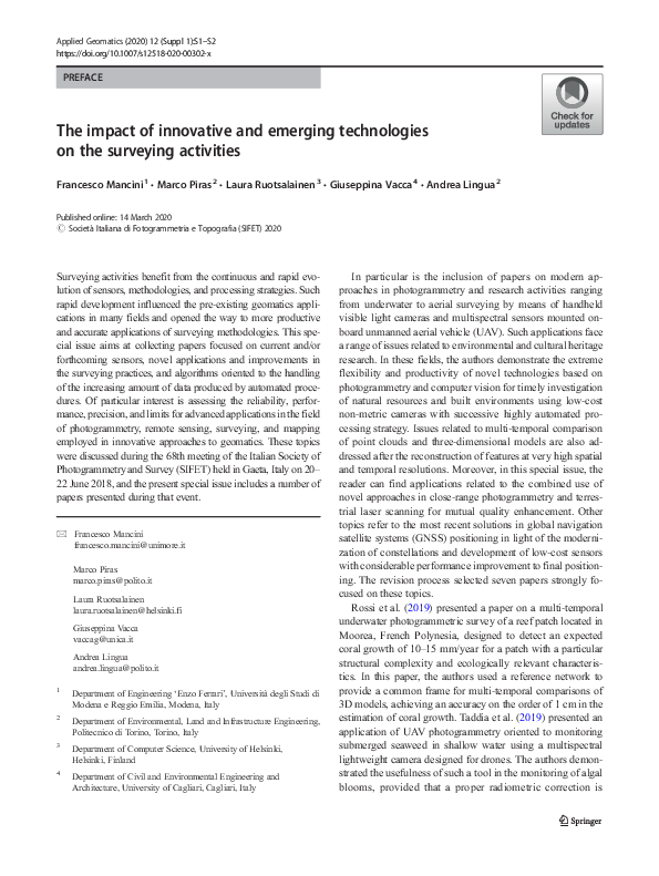 (PDF) The impact of innovative and emerging technologies on the ...
