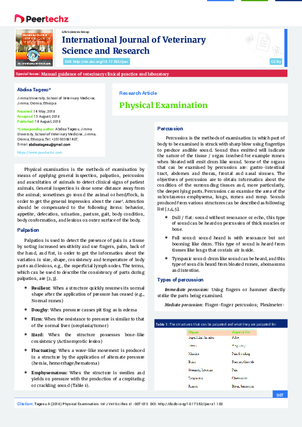 (PDF) Physical Examination Tagesu Abdisa Academia.edu