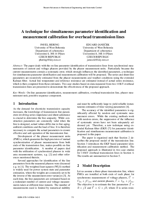 (PDF) A technique for simultaneous parameter identification and ...