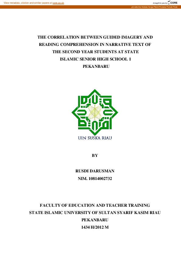 (PDF) The Correlation Between Guided Imagery and Reading Comprehension ...