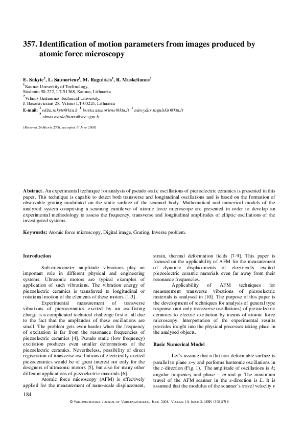(PDF) Identification of motion parameters from images produced by ...
