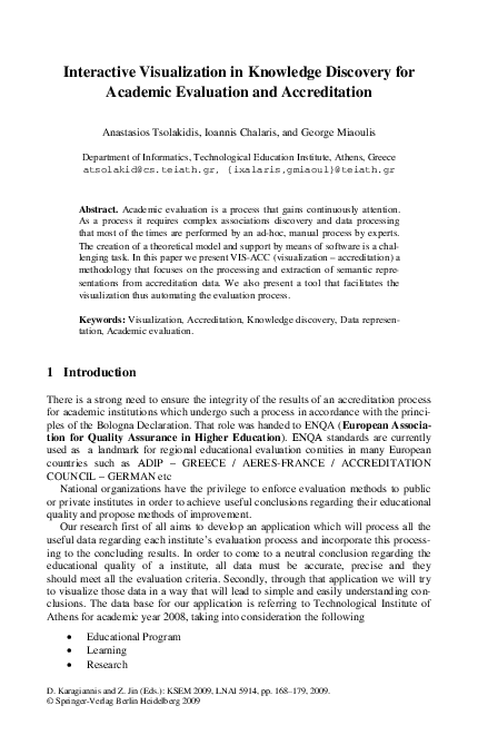(PDF) Interactive Visualization in Knowledge Discovery for Academic ...