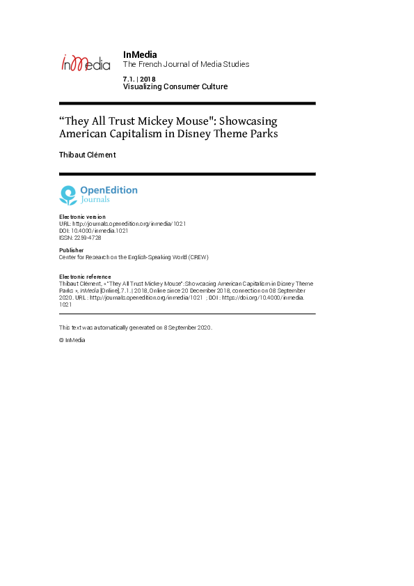 (PDF) “They All Trust Mickey Mouse