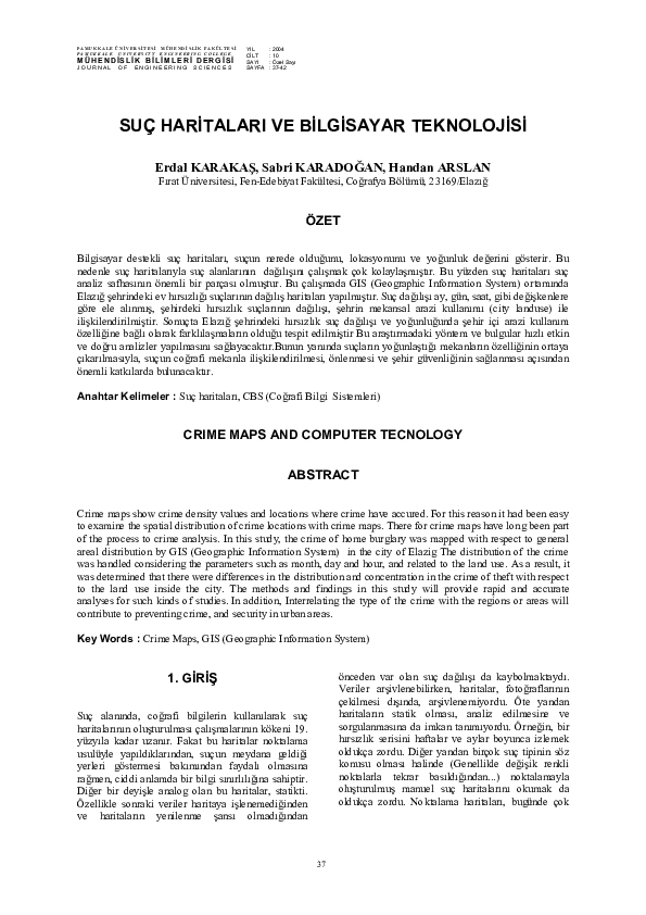 (PDF) Crime Maps and Computer Tecnology