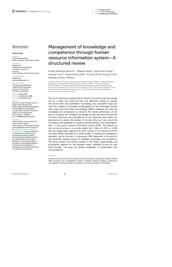 (PDF) Management of Knowledge and Competence Through Human Resource ...