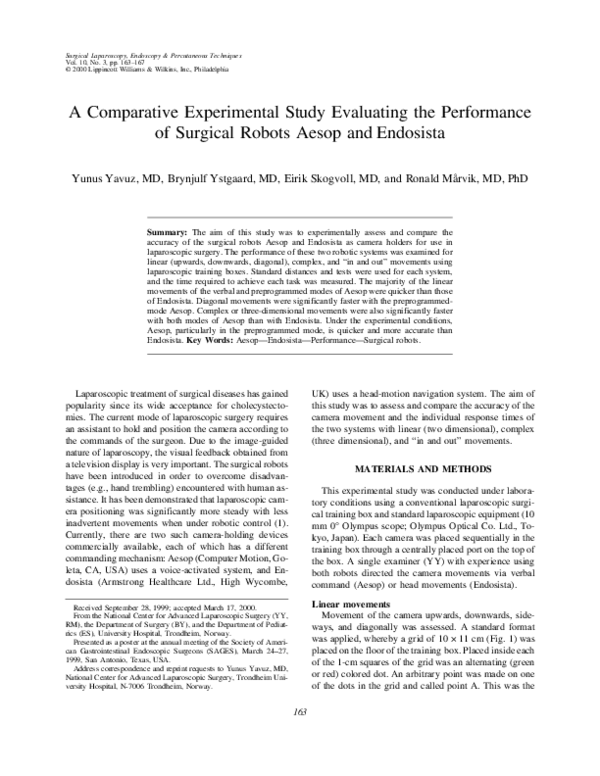 (PDF) A Comparative Experimental Study Evaluating the Performance of ...