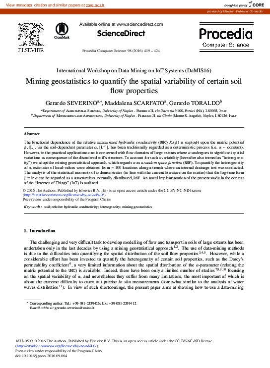 (PDF) Mining Geostatistics to Quantify the Spatial Variability of ...