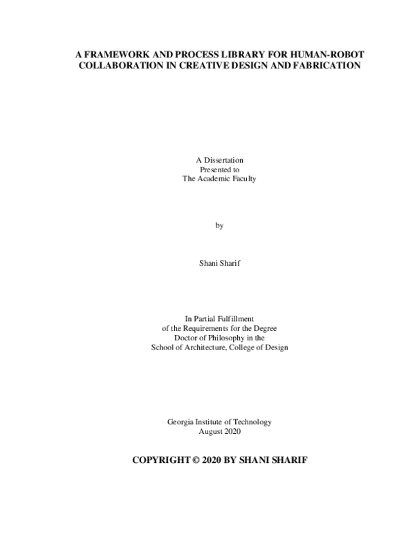 (PDF) A Framework and Process Library for Human-Robot Collaboration in ...