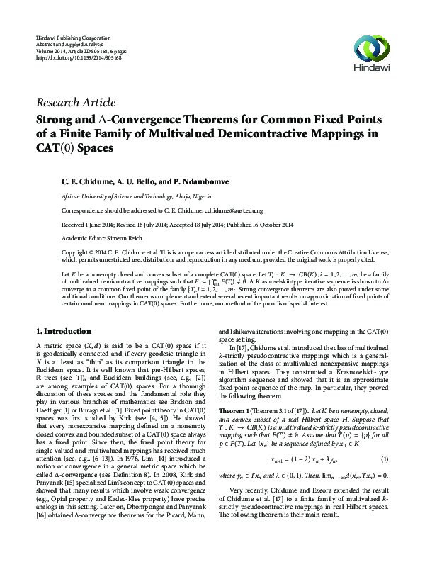 (PDF) Strong andΔ-Convergence Theorems for Common Fixed Points of a ...