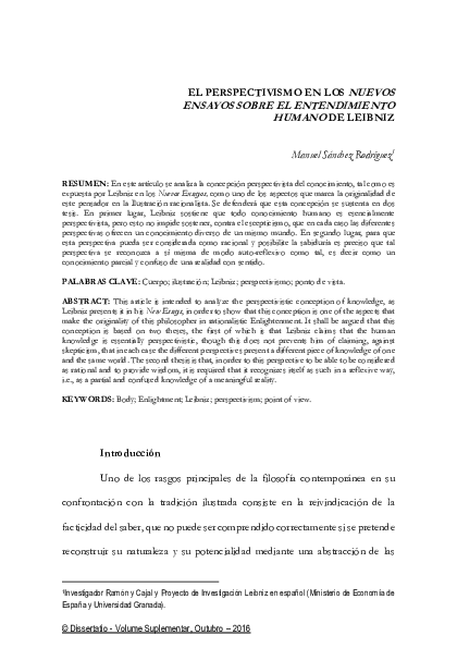 (PDF) El Perspectivismo en Los Nuevos Ensayos Sobre El Entendimiento