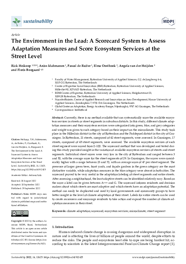 (PDF) The Environment in the Lead: A Scorecard System to Assess ...