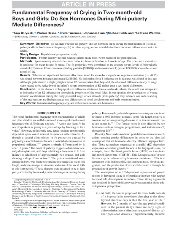(PDF) Fundamental Frequency of Crying in Two-month-old Boys and Girls ...