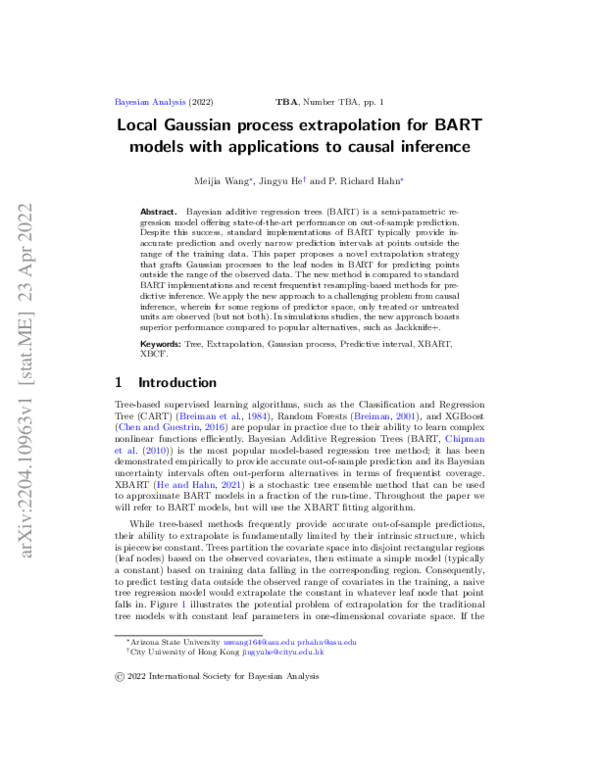 (PDF) Local Gaussian process extrapolation for BART models with ...