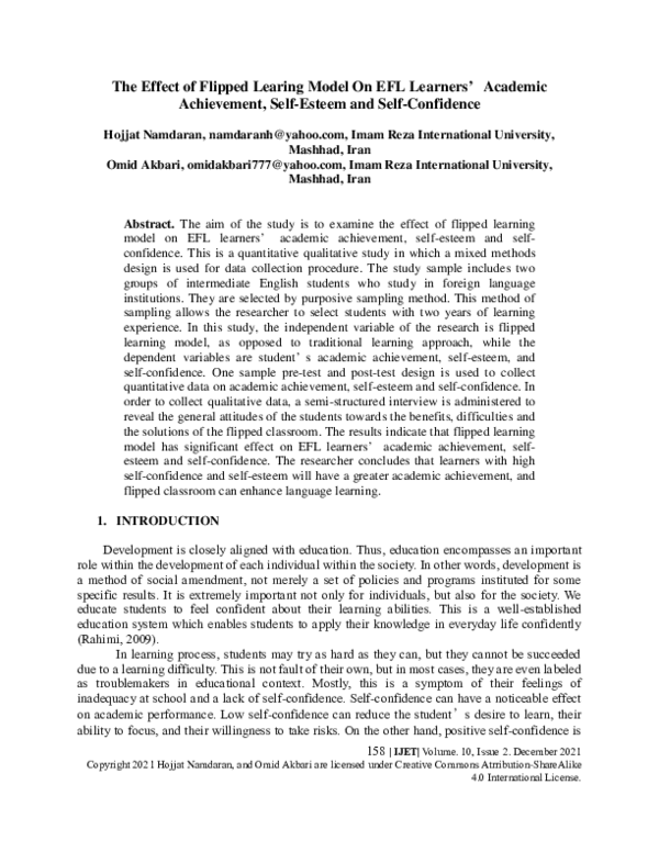 (PDF) Effect of Flipped Learning Model on EFL Learners' Academic ...