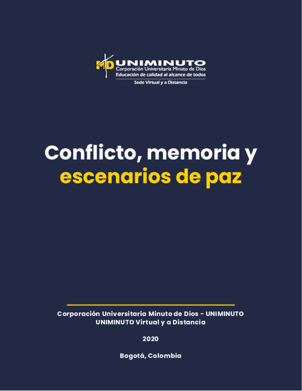 Pdf Conflicto Memoria Y Escenarios De Paz