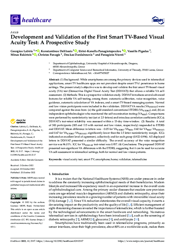 (PDF) Development and Validation of the First Smart TV-Based Visual ...