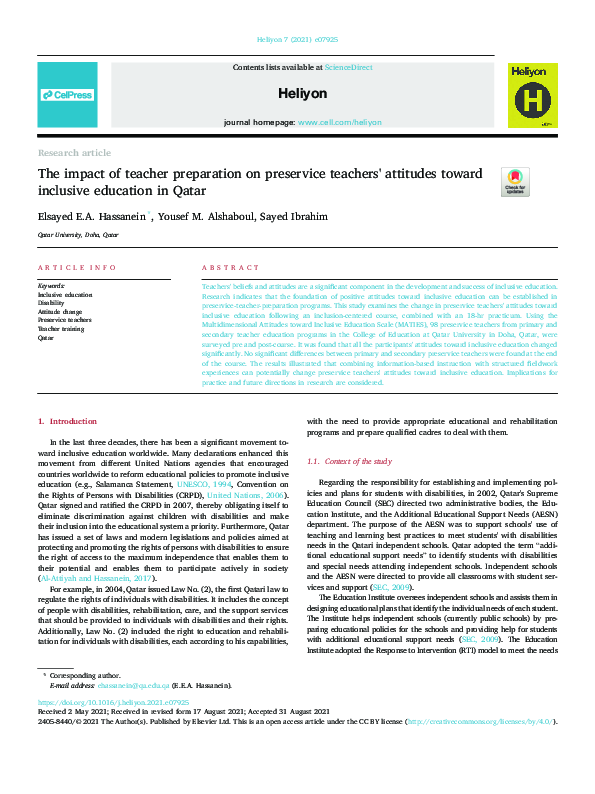 (PDF) The impact of teacher preparation on preservice teachers ...