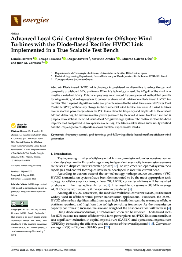 (PDF) Advanced Local Grid Control System for Offshore Wind Turbines ...