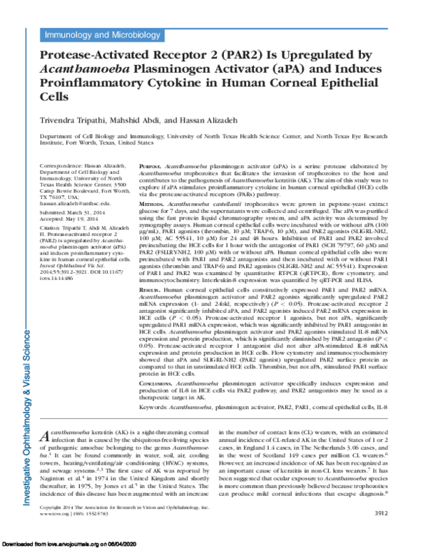 (PDF) Protease-activated receptor 2 (PAR2) is upregulated by ...