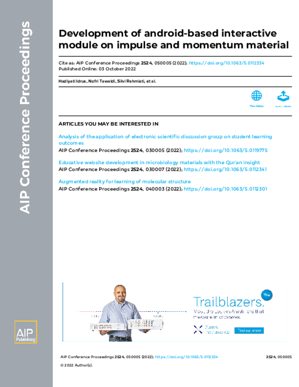 (PDF) Development of android-based interactive module on impulse and ...