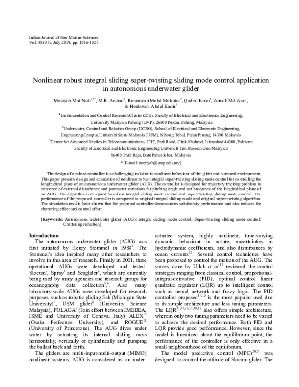 (PDF) Nonlinear robust integral sliding super-twisting sliding mode ...