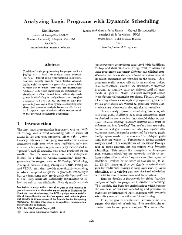 (PDF) Analyzing logic programs with dynamic scheduling