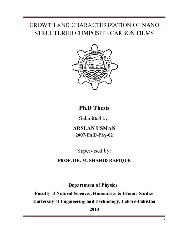 (PDF) GROWTH AND CHARACTERIZATION OF NANO STRUCTURED COMPOSITE CARBON ...