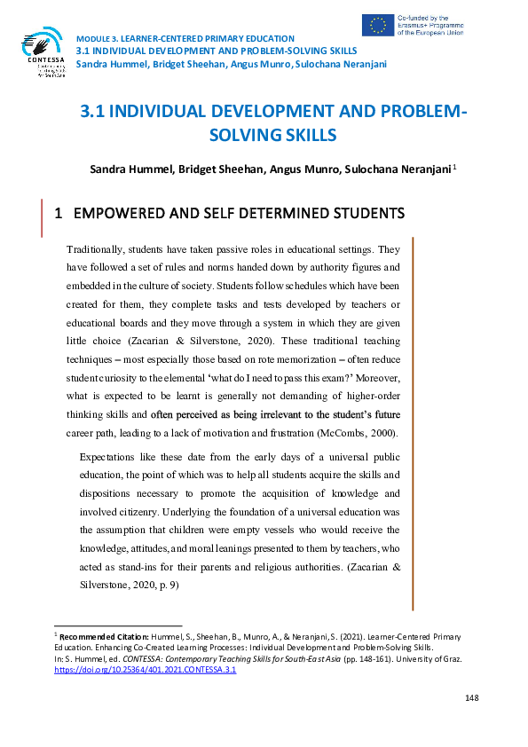 (PDF) 3.1 Individual Development and Problem-Solving Skills