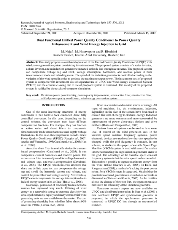 (PDF) Dual Functional Unified Power Quality Conditioner to Power ...