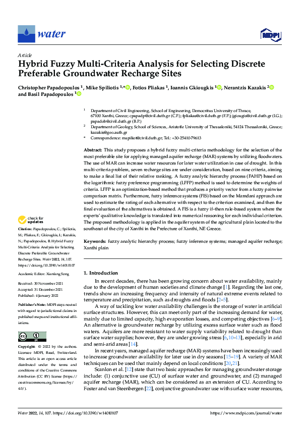 (PDF) Hybrid Fuzzy Multi-Criteria Analysis for Selecting Discrete ...