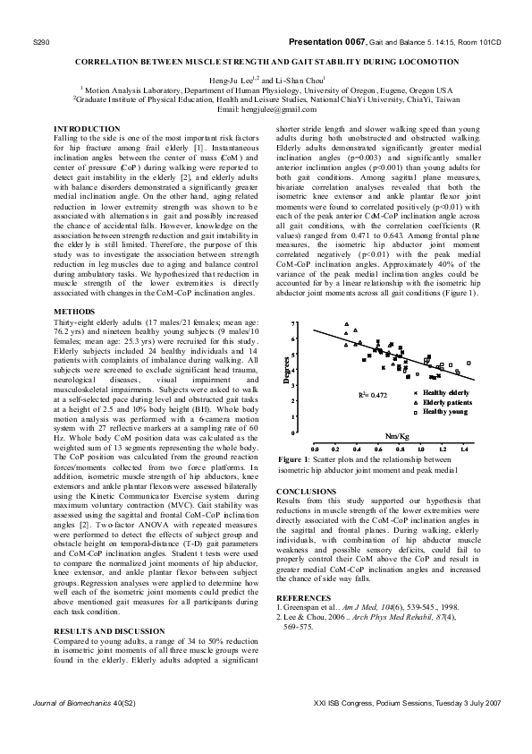 (PDF) Correlation Between Muscle Strength and Gait Stability During ...