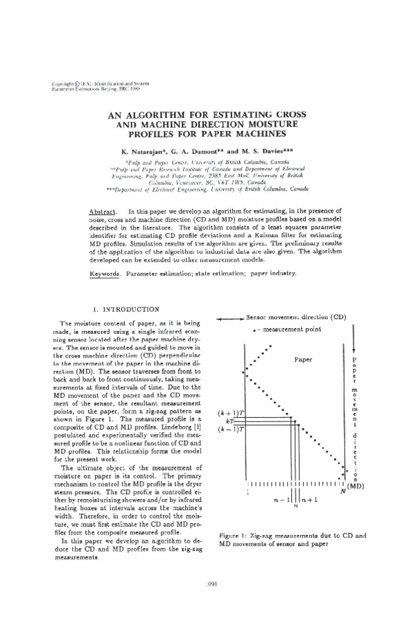 (PDF) An Algorithm for Estimating Cross and Machine Direction Moisture ...