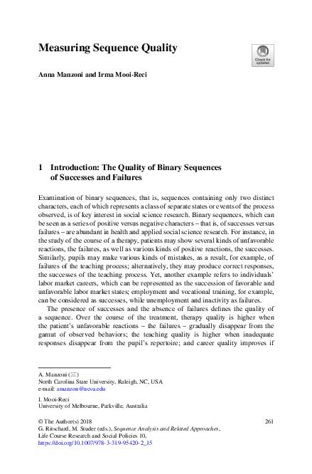 (PDF) Measuring Sequence Quality