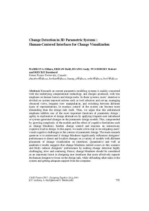 (PDF) Change detection in 3d parametric systems: Human-centered ...
