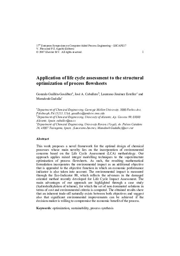 (PDF) Application of Life Cycle Assessment to the Structural ...