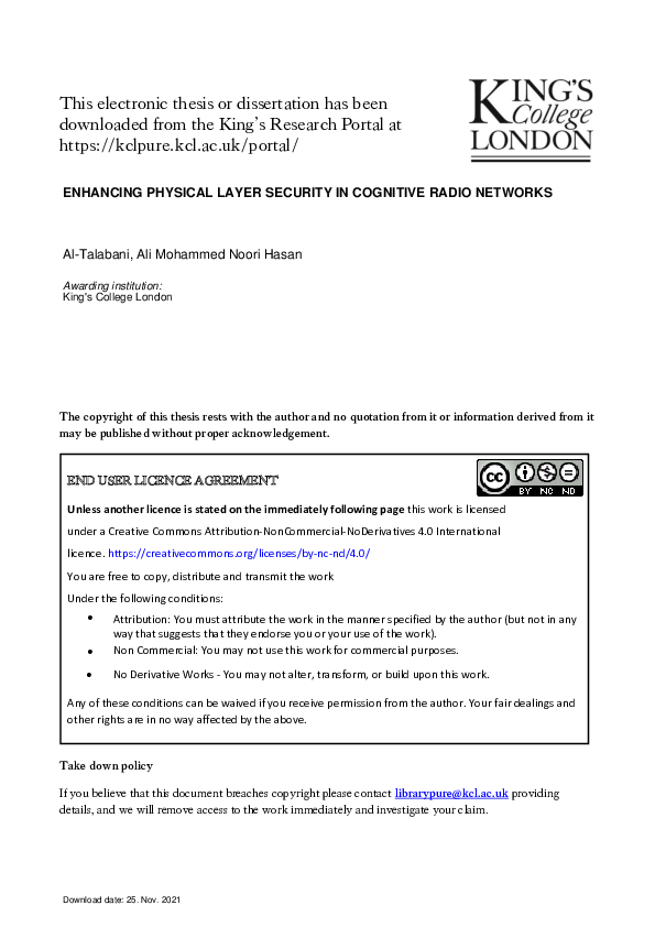 (PDF) Enhancing physical layer security in cognitive radio networks