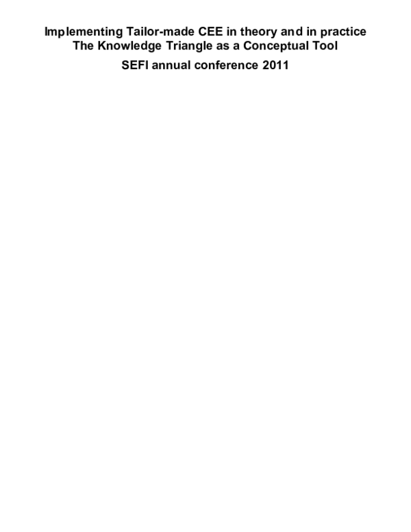 (DOC) Implementing Tailor-made CEE in theory and in practive. The ...