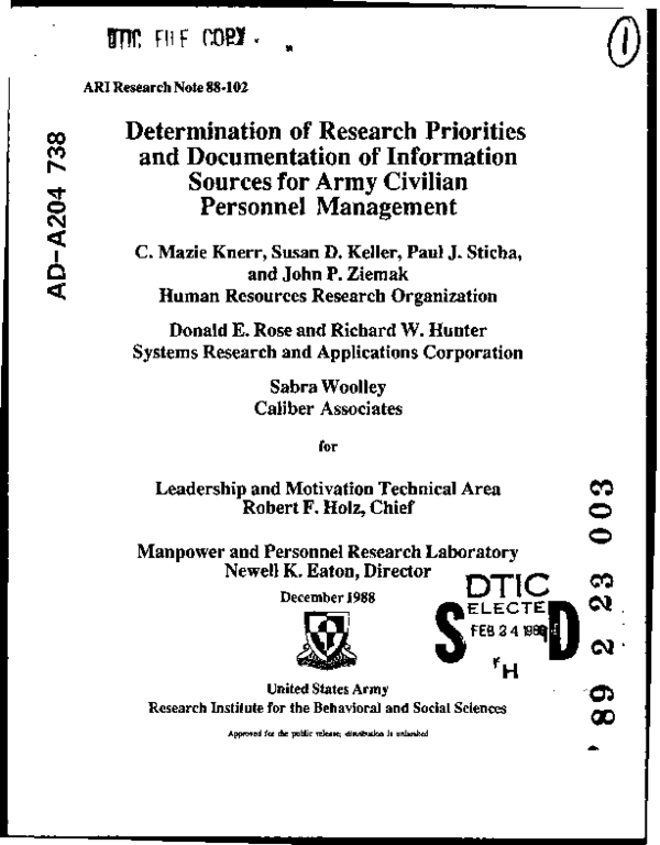 (PDF) Determination of Research Priorities and Documentation of ...