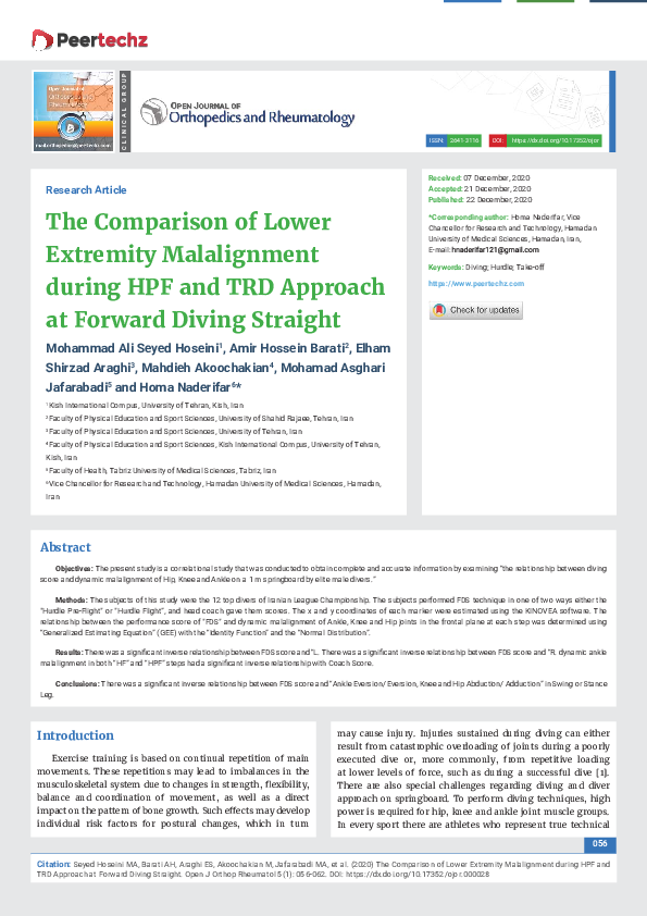 (PDF) The Comparison of Lower Extremity Malalignment during HPF and TRD ...