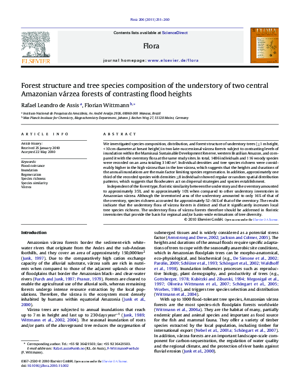 (PDF) Forest structure and tree species composition of the understory ...