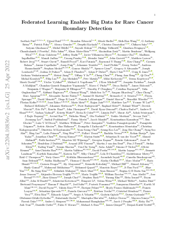(PDF) Federated Learning Enables Big Data for Rare Cancer Boundary ...